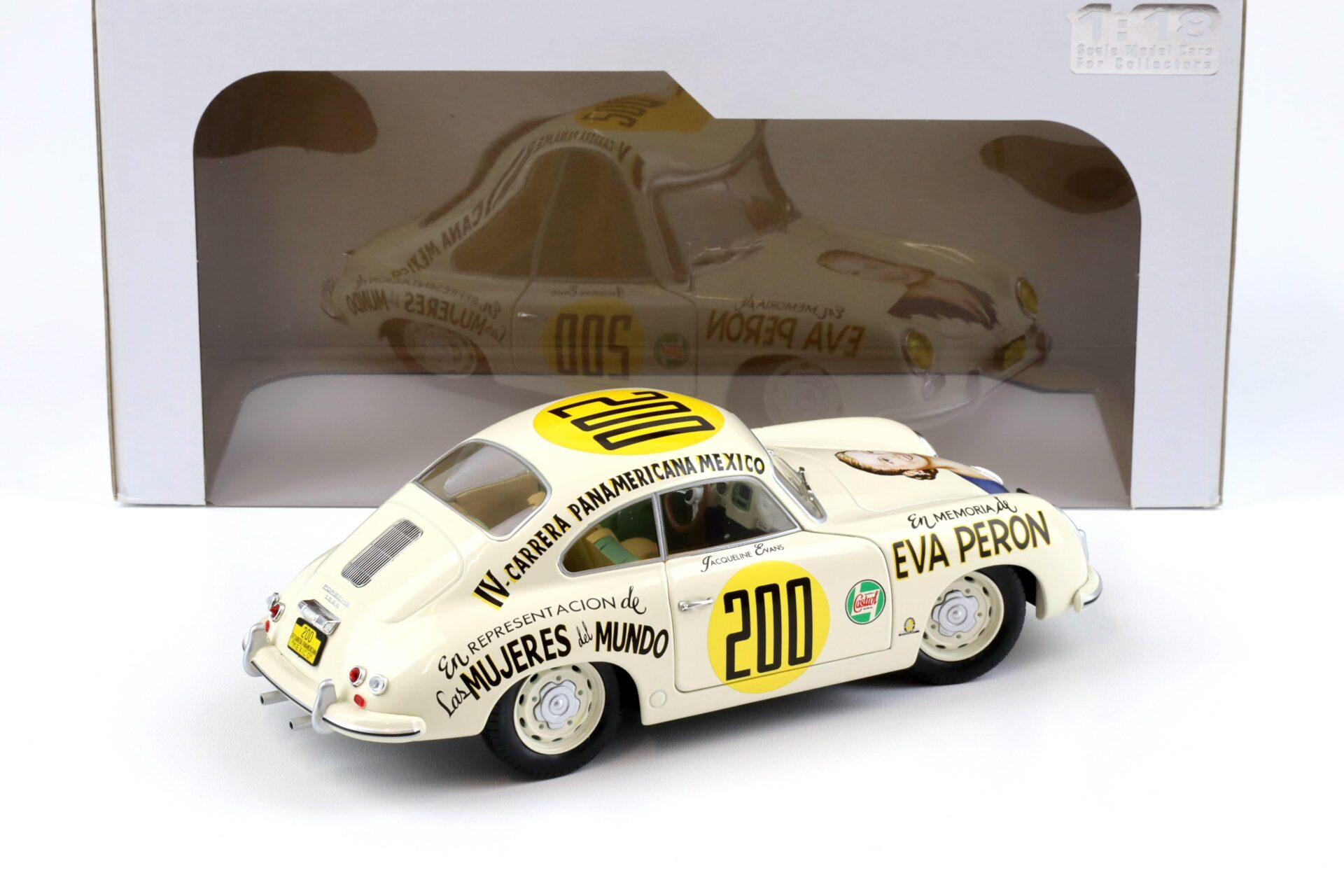 1:18 Solido Porsche 356 PRE-A #200 Carrera Panamericana Mexico 1953 beige