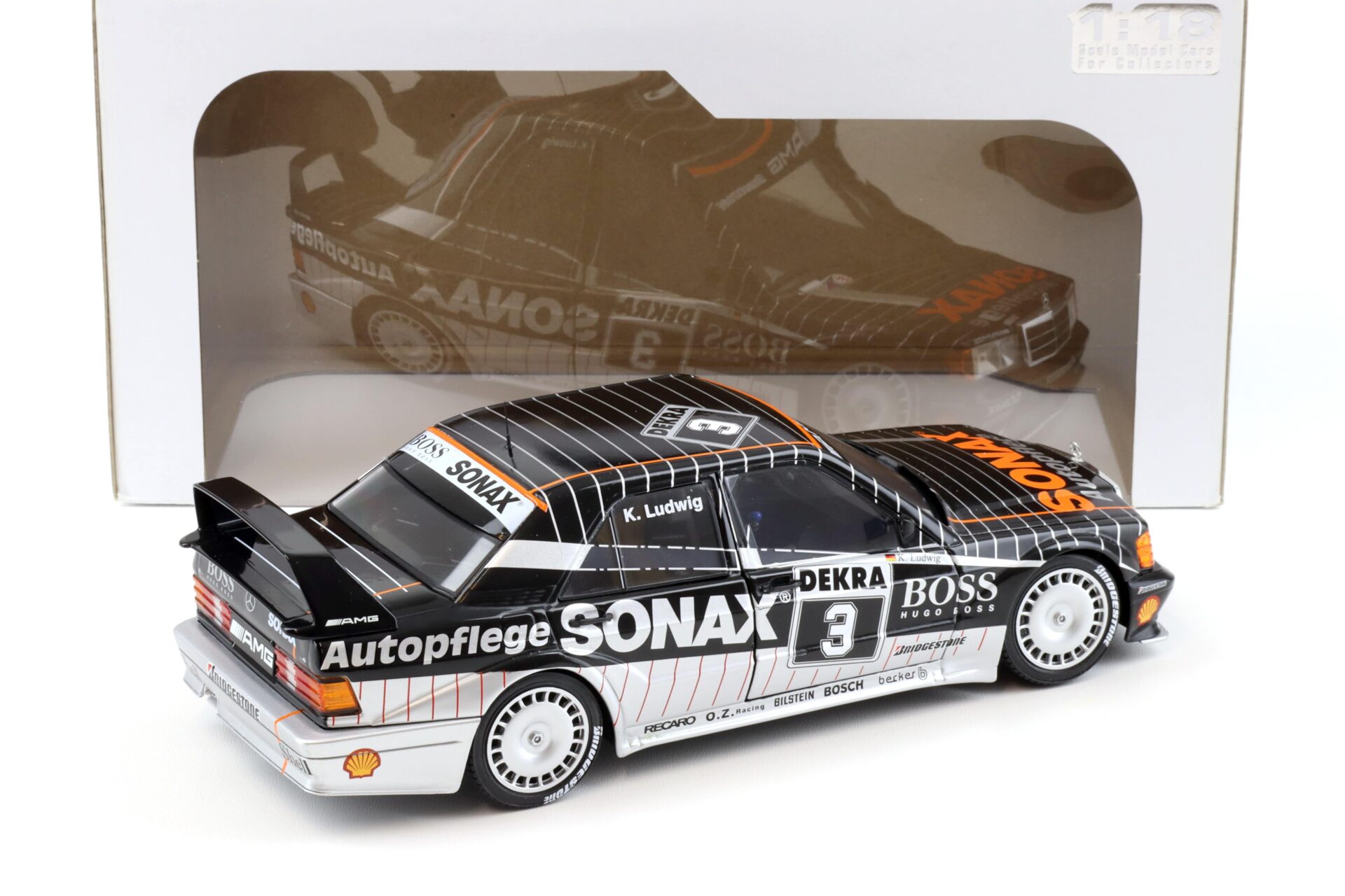 1:18 Solido Mercedes 190E 2.5-16 EVO 2 DTM 1992 K.Ludwig #3 SONAX