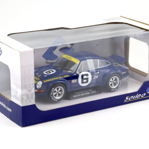 1:18 Solido Porsche 911 RSR 24h of Daytona 1973 #6 Sunoco blue