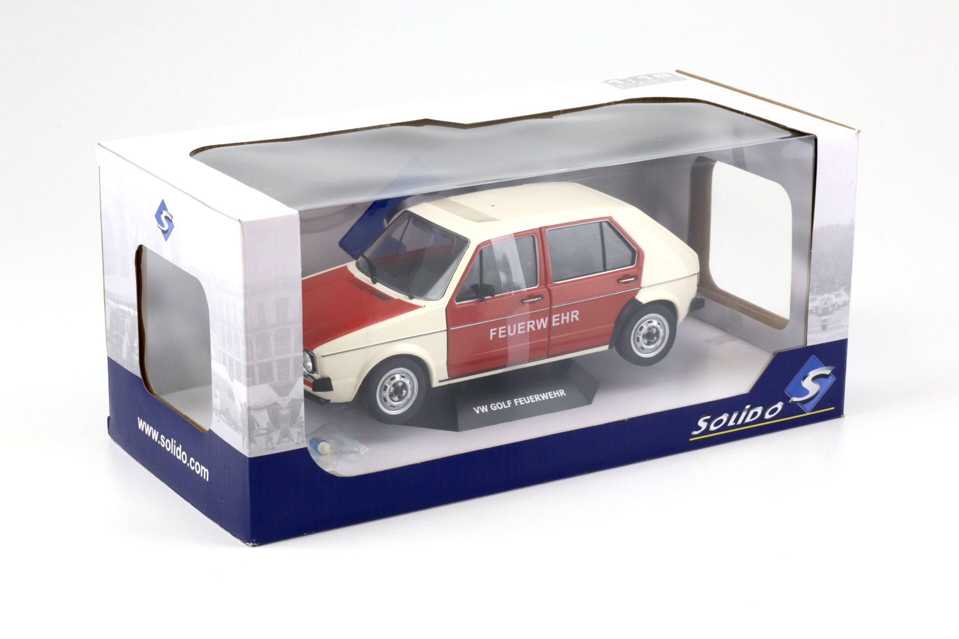 1:18 Solido VW Golf 1 Feuerwehr red/ white