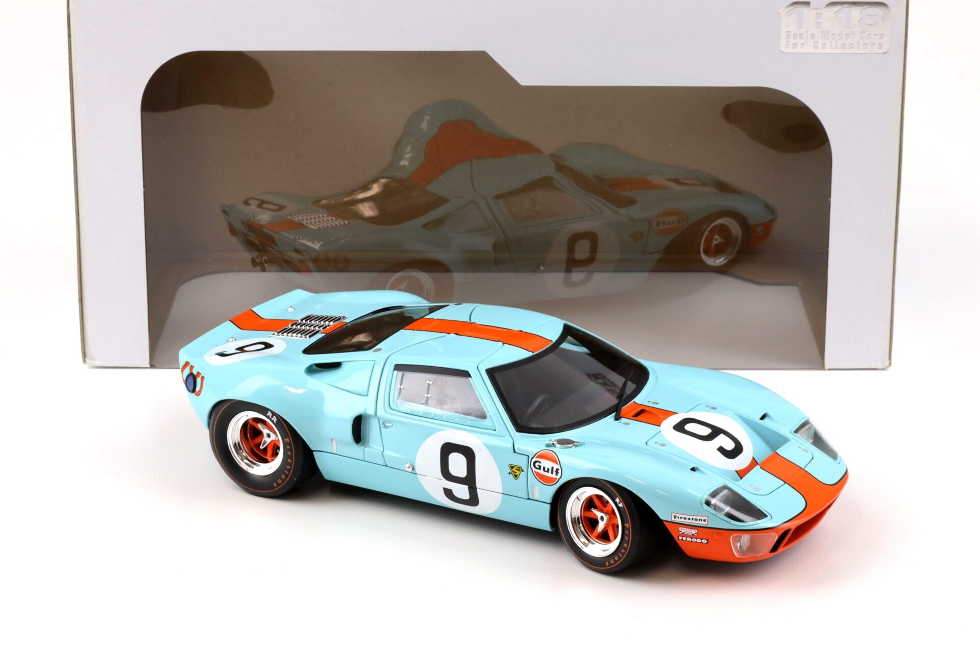1:18 Solido Ford GT40 Winner 24h Le Mans 1968 #9 Rodriguez, Bianchi Gulf blue