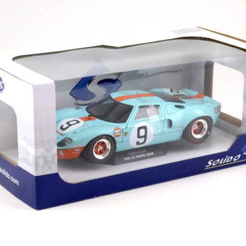 1:18 Solido Ford GT40 Winner 24h Le Mans 1968 #9 Rodriguez, Bianchi Gulf blue
