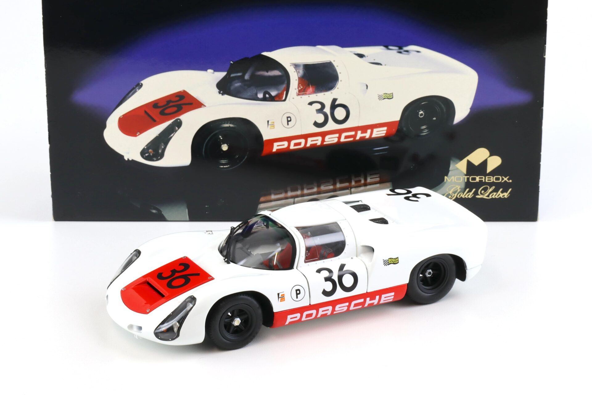 1:18 Exoto Motorbox Porsche 910 Sebring 12h 1967 Patrick/Mitter #36 MTB00066B
