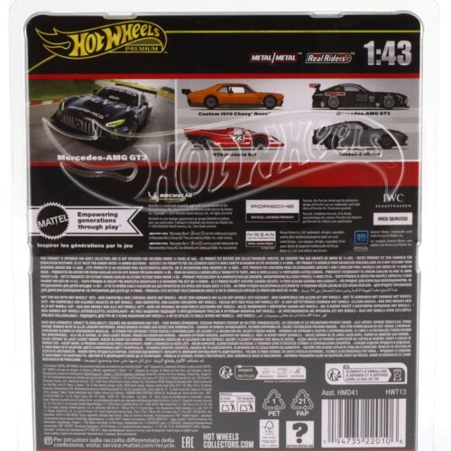 1:43 Hot Wheels Premium 2025 Real Riders HWT13 Mercedes AMG GT3 Race Service