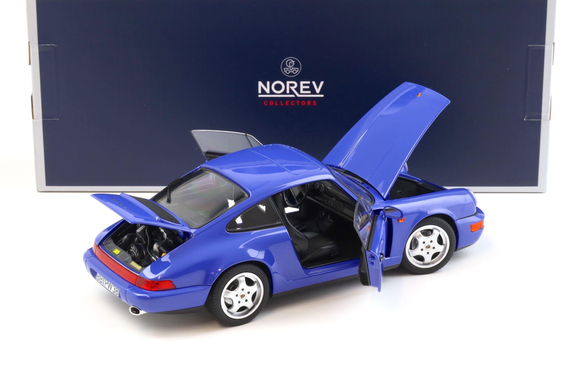 1:18 Norev Porsche 911 (964) Carrera 4 Coupe 1990 Maritim blue - Limited 504 pcs.