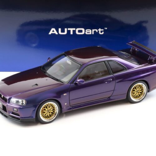 1:18 AUTOart Nissan Skyline GT-R (R34) V-Spec II BBS LM Wheels Midnight purple III