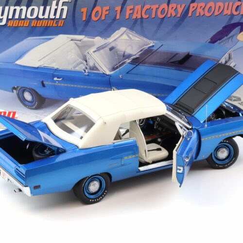 1:18 GMP 1970 Plymouth Road Runner Convertible 1 of 1 Factory Produced blue