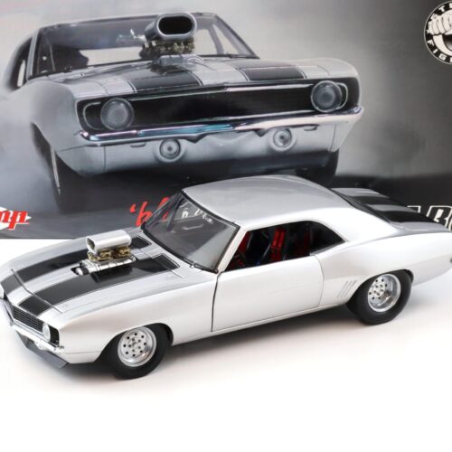 1:18 GMP 1969 Chevrolet Camaro Drag Camaro Street Fighter silver/ black stripes