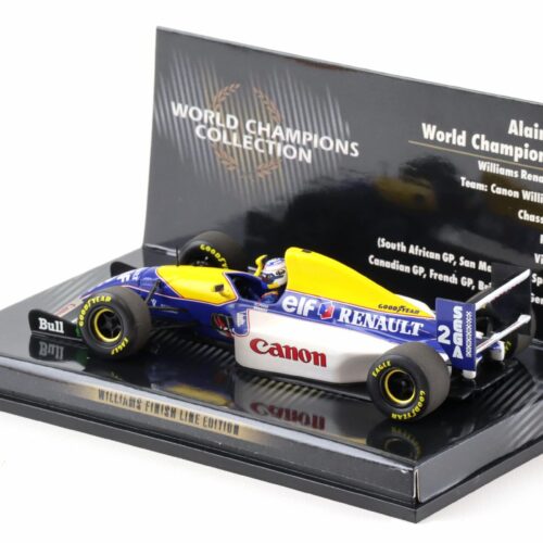 1:43 Minichamps F1 Williams Renault FW15C Alain Prost World Champion 1993 Finish Line