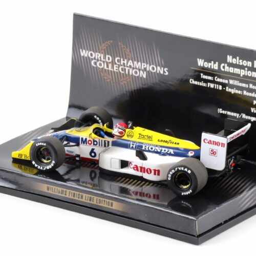 1:43 Minichamps F1 Williams Honda FW11B Nelson Piquet World Champion 1987 Finish Line