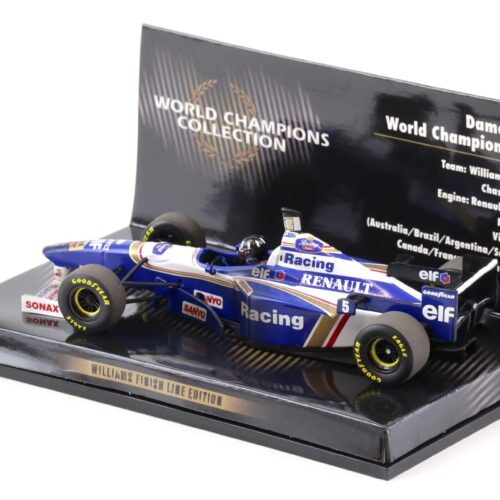 1:43 Minichamps F1 Williams Renault FW18 Damon Hill World Champion 1996 Finish Line