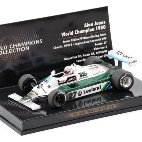 1:43 Minichamps F1 Williams Ford FW 07B Alan Jones World Champion 1980 Dirty Version