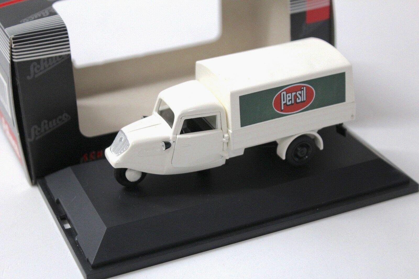 1:43 Schuco Tempo Dreirad Planenwagen PERSIL white