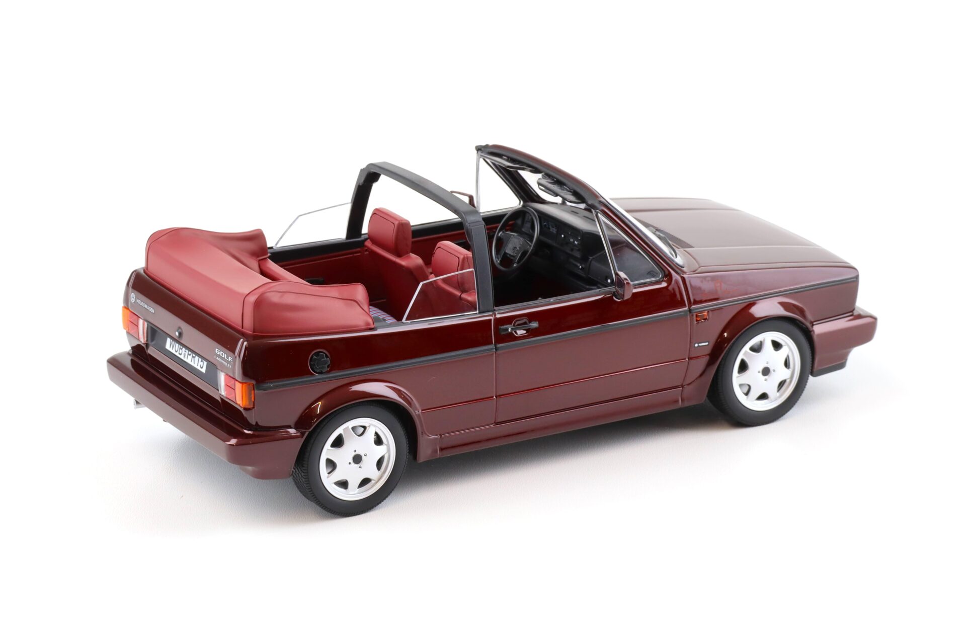 1:18 Norev VW Golf 1 Cabriolet Etienne Aigner 1990 Bordeaux red metallic - Limited 750 pcs.