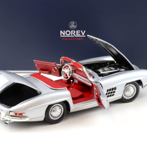 1:18 Norev Mercedes 300 SL Roadster 1957 silver with Hardtop