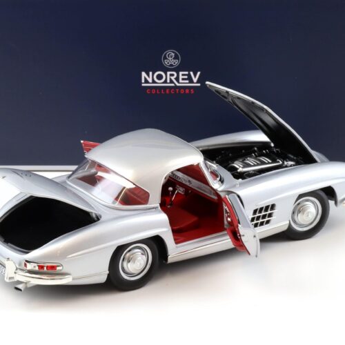 1:18 Norev Mercedes 300 SL Roadster 1957 silver with Hardtop